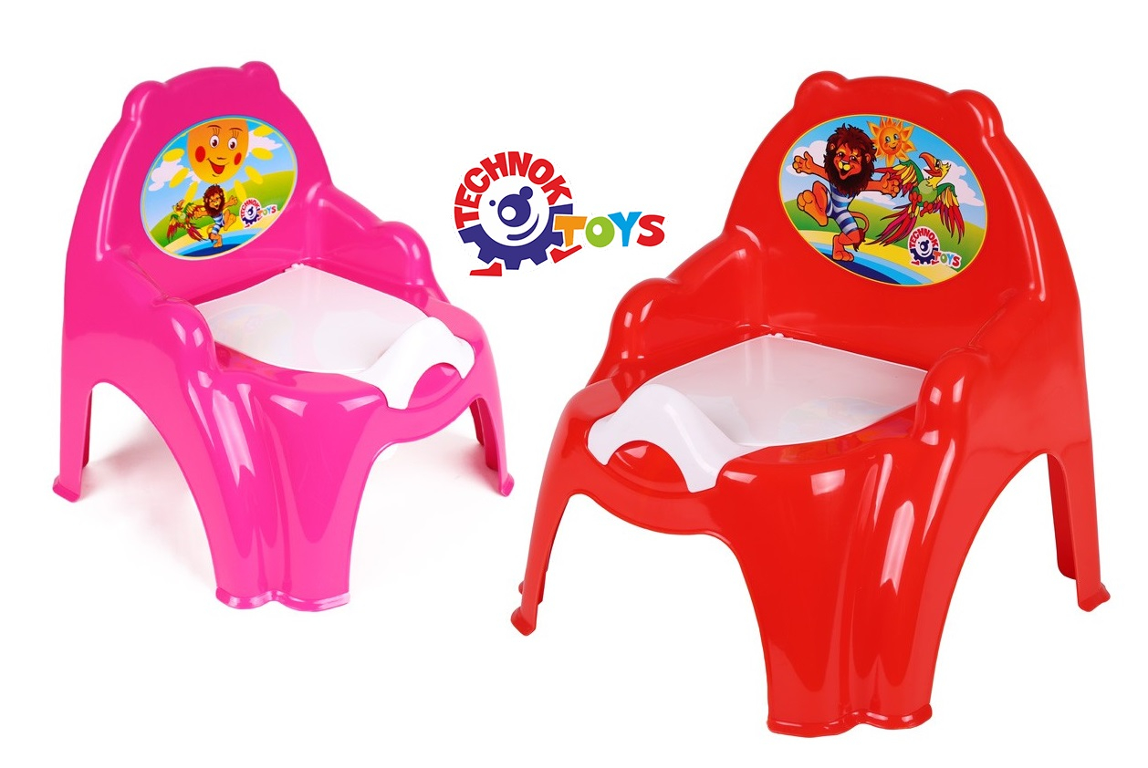 Гърне с подлакътници и облегалка с контейнер и капаче, два цвята, TECHNOK, Украйна