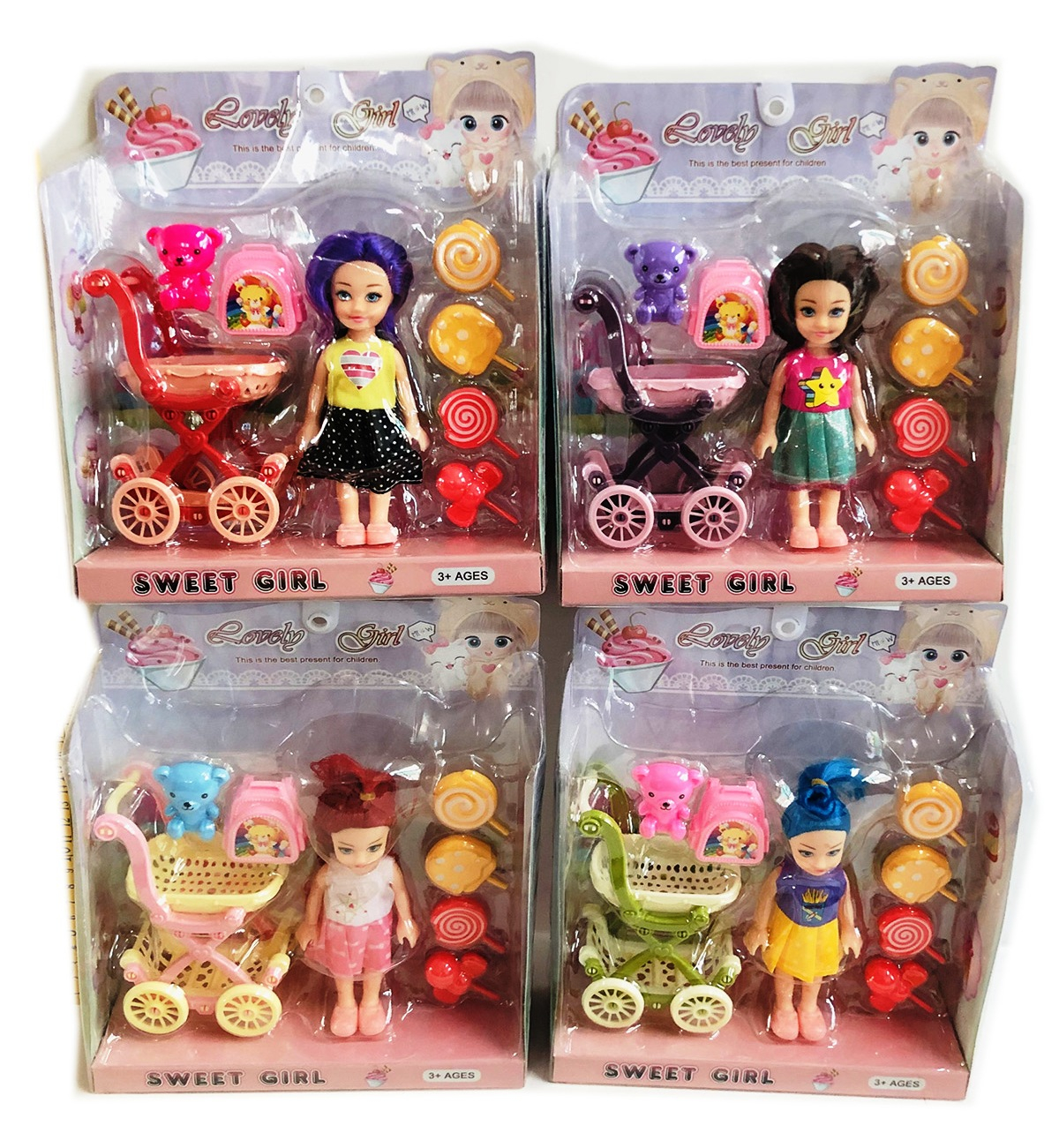 Кукла с количка и аксесоари