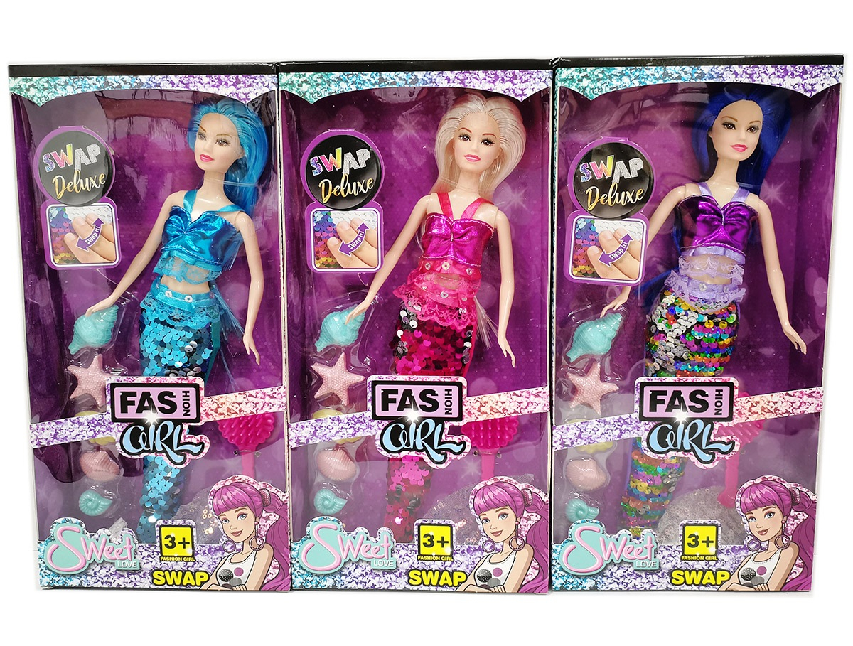 Русалка с опашка на пайети и аксесоари