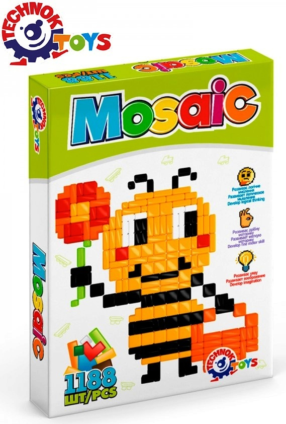 Мозайка пиксел пчеличка 1188 части, TECHNOK, Украйна