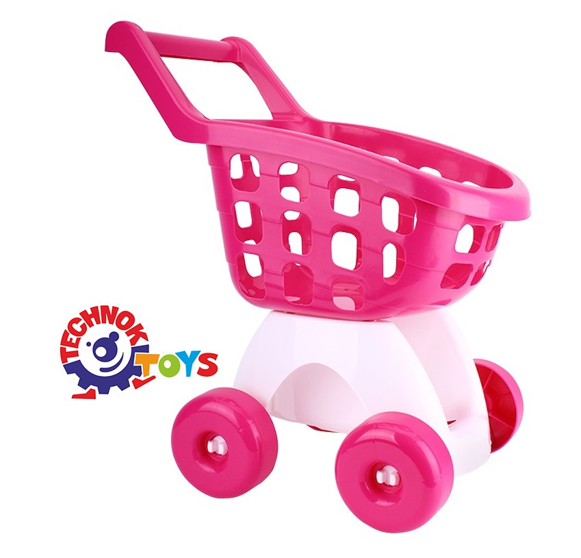 Количка за пазаруване, розова, 41х29х47см, TECHNOK, Украйна
