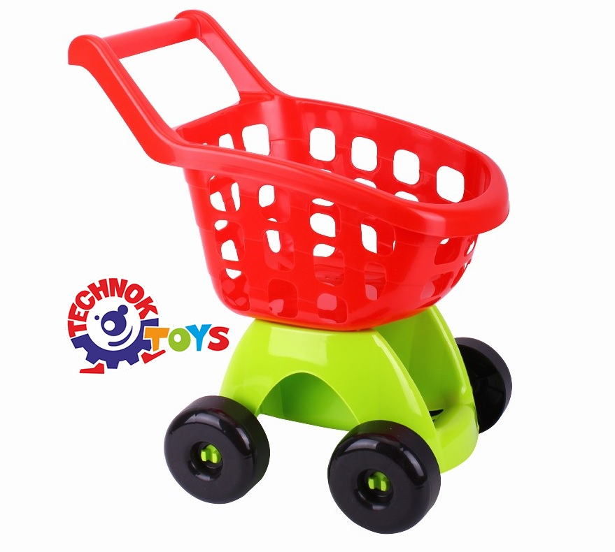 Количка за пазаруване, червена, 41х29х47см, TECHNOK, Украйна