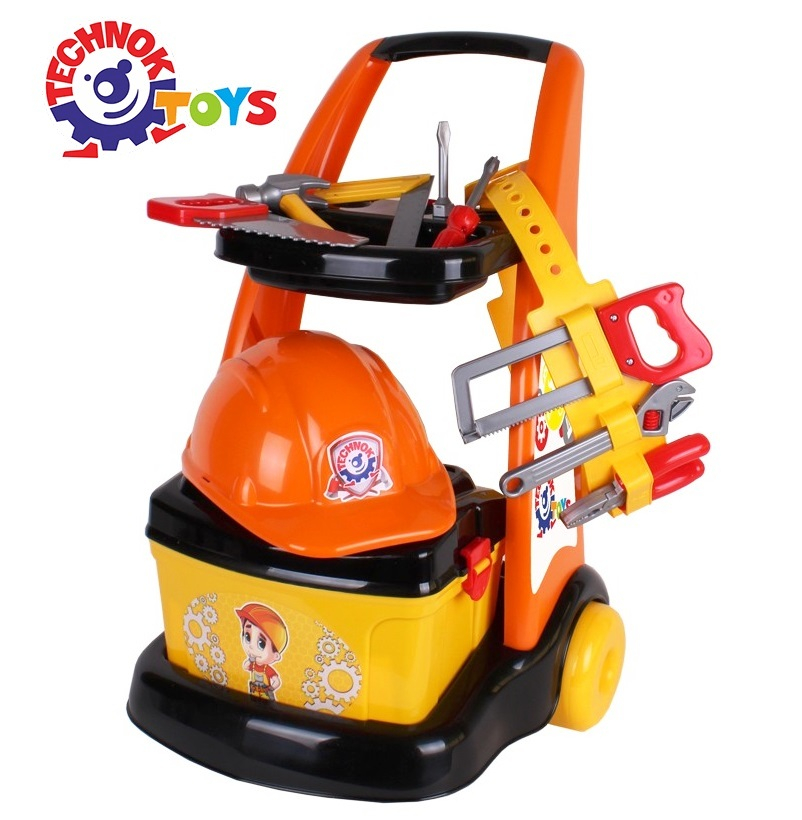 Количка с колан с инструменти и куфарче, 12 части,