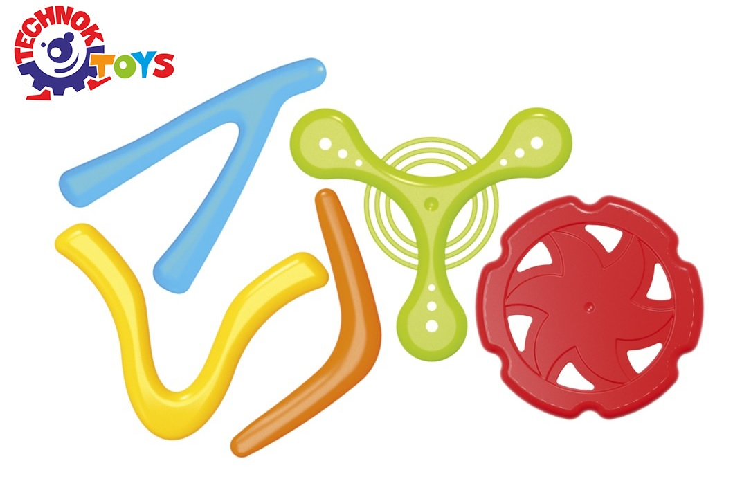 Комплект с летящи фигури, два летящи диска и три бумеранга, TECHNOK, Украйна