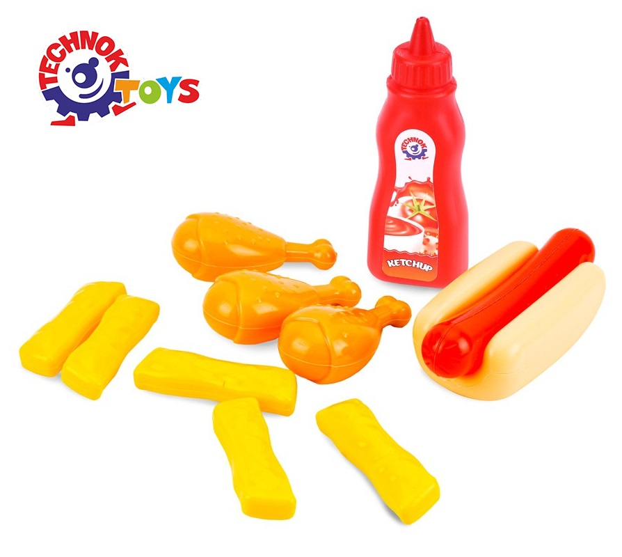 Комплект пилешки бутчета, хот дог и пържени картофи,TECHNOK, Украйна