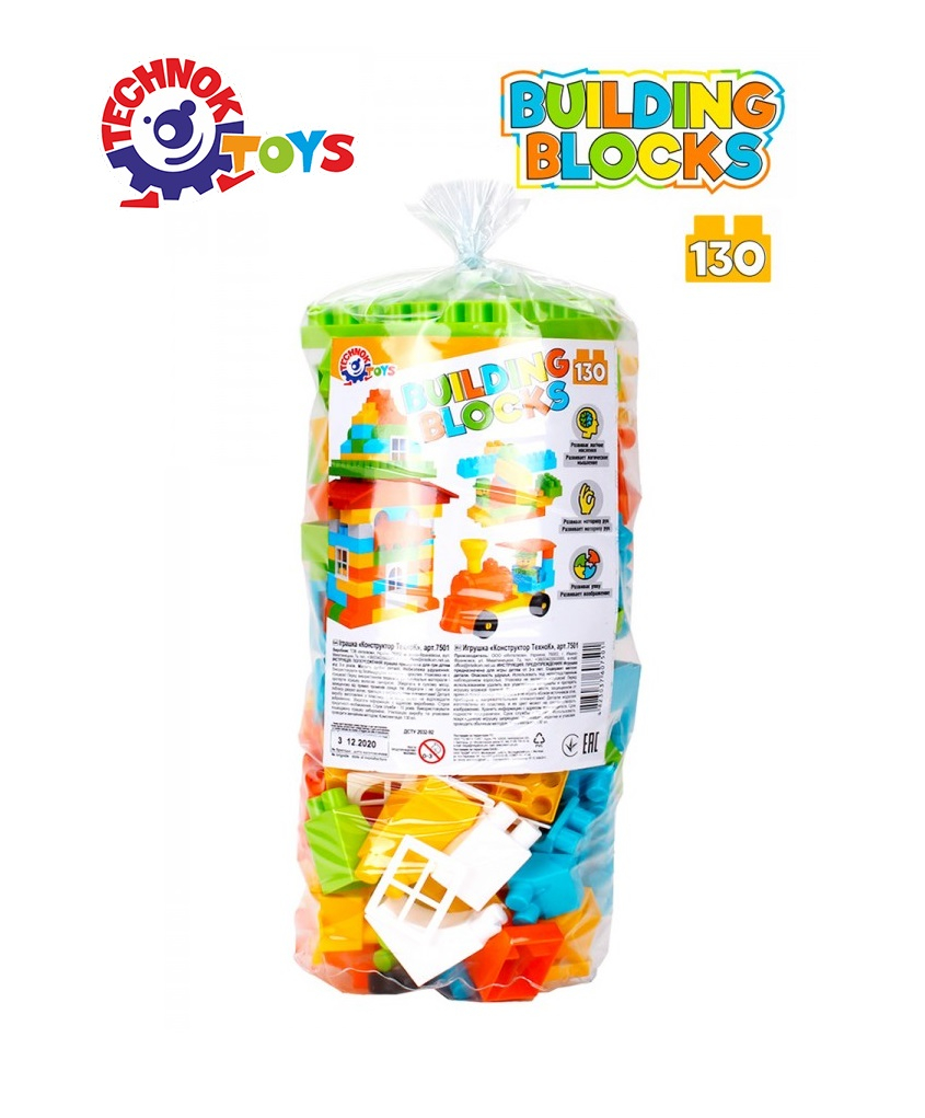 Конструктор 130 части, Ø 16х37см, TECHNOK, Украйна