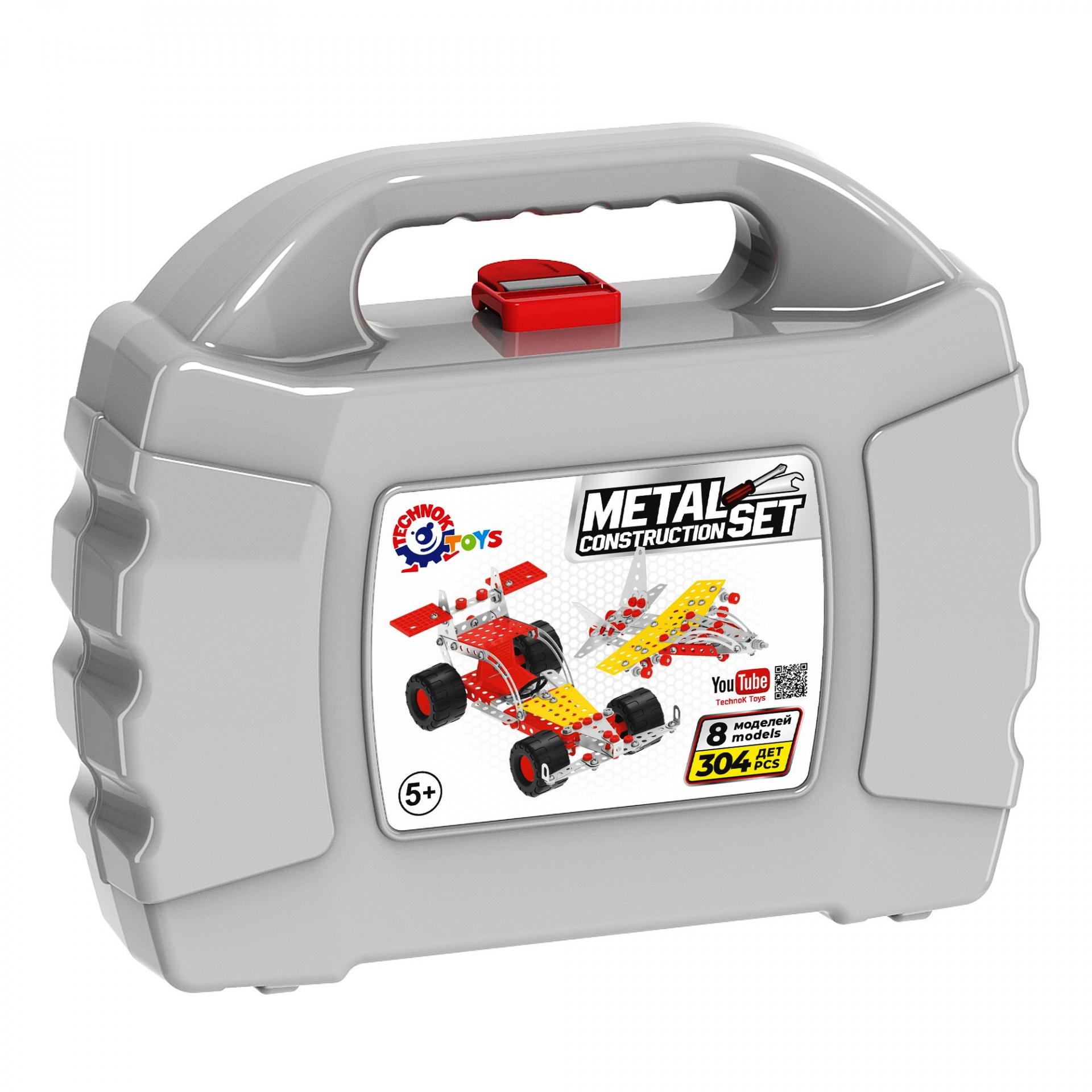 Метален конструктор 8 в 1 с инструменти, 304 части, TECHNOK, Украйна