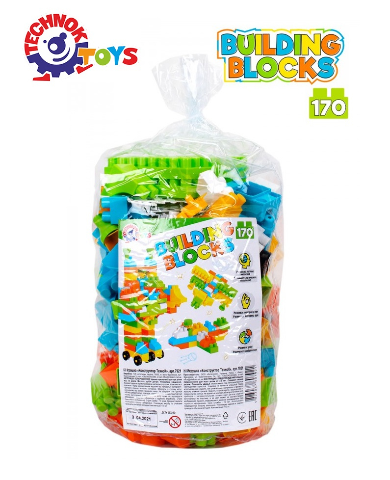 Конструктор 170 части, Ø 18 х 35см, TECHNOK, Украйна