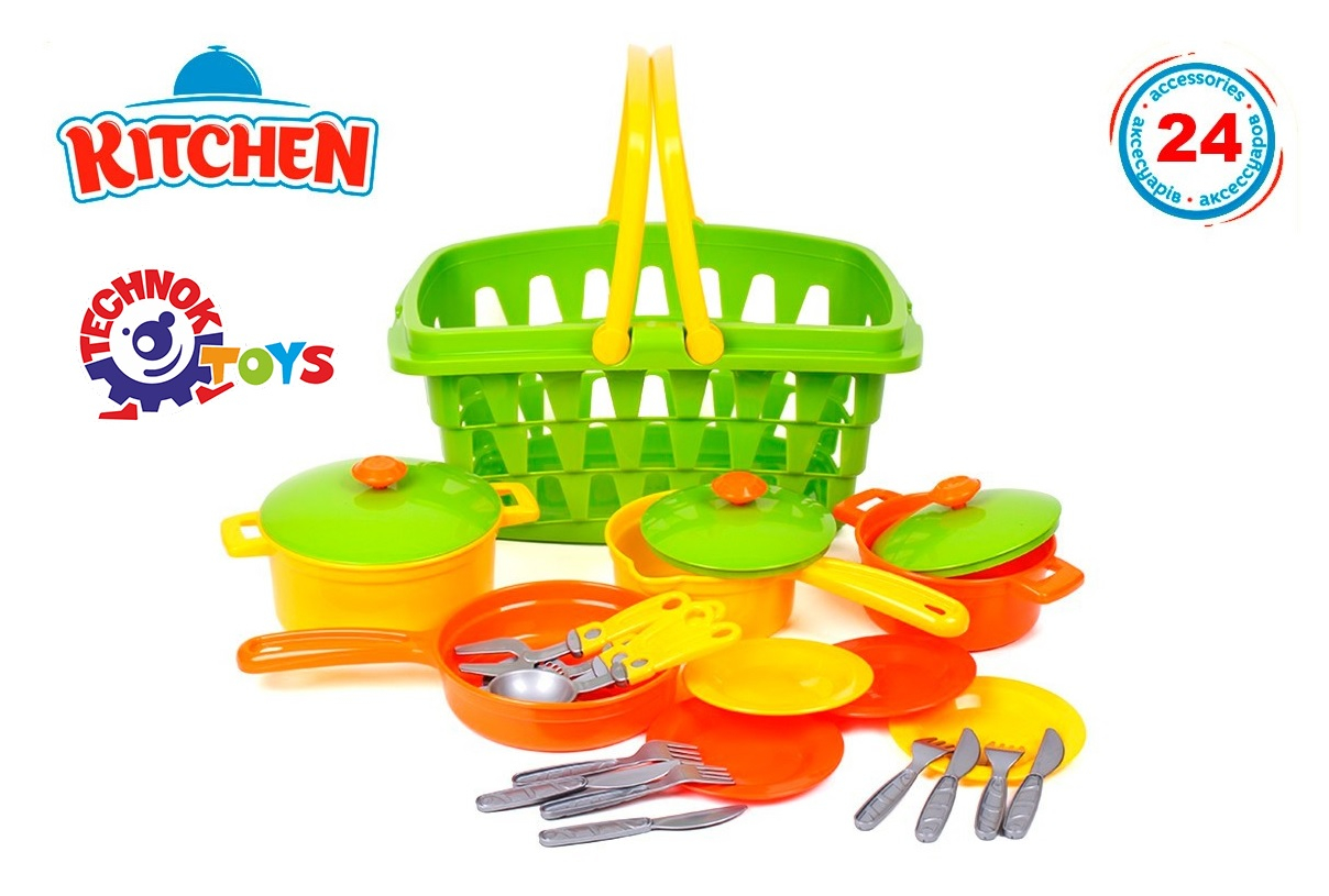Кухненски комплект с кошница, 24 части, TECHNOK, Украйна