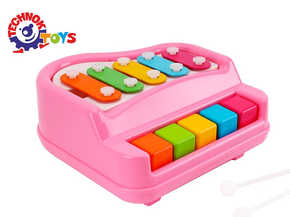 Ксилофон - пиано с клавиши 2в1, розов, TECHNOK, Украйна