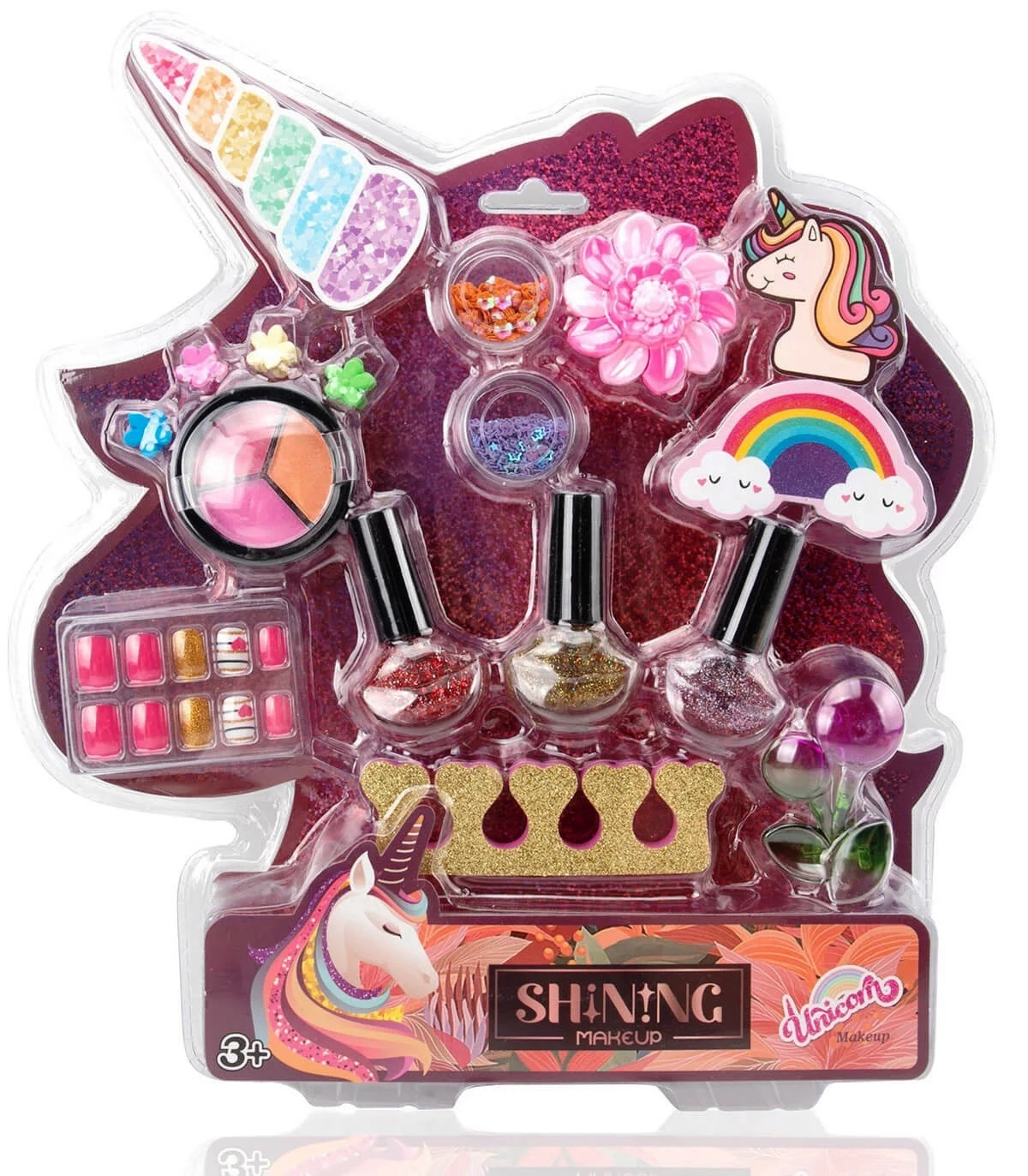 Комплект за маникюр гримиране и прическа еднорог