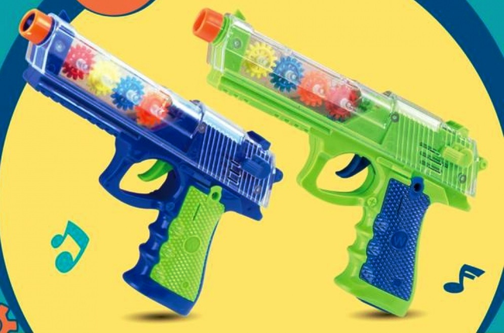 Пистолет със зъбни колела, два цвята