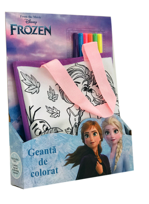 Чанта за оцветяване с 6 измиващи се флумастери 4 модела Анимационни Герои