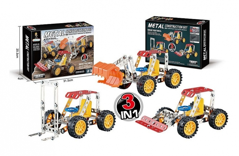 Метален конструктор 3в1, 122 части
