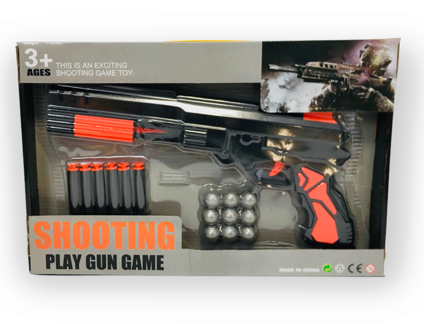 Пистолет с меки стрели и топчета