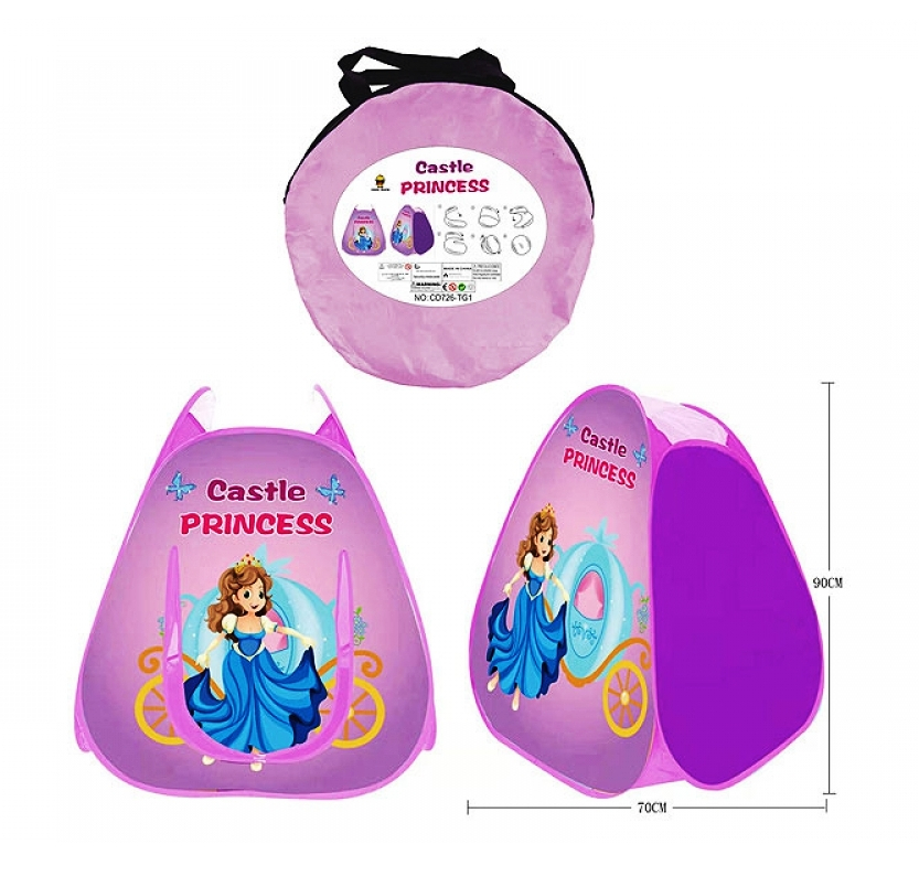 Детска палатка Принцеси 70x70x90см, сгъваема