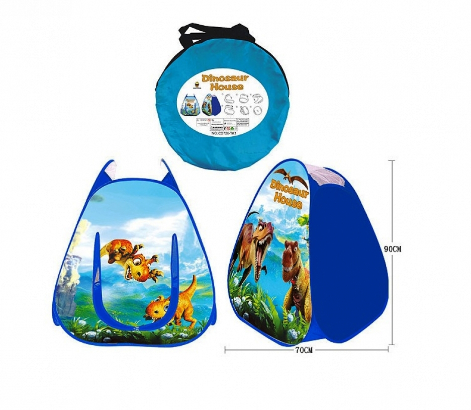 Детска палатка Динозаври 70x70x90см, сгъваема