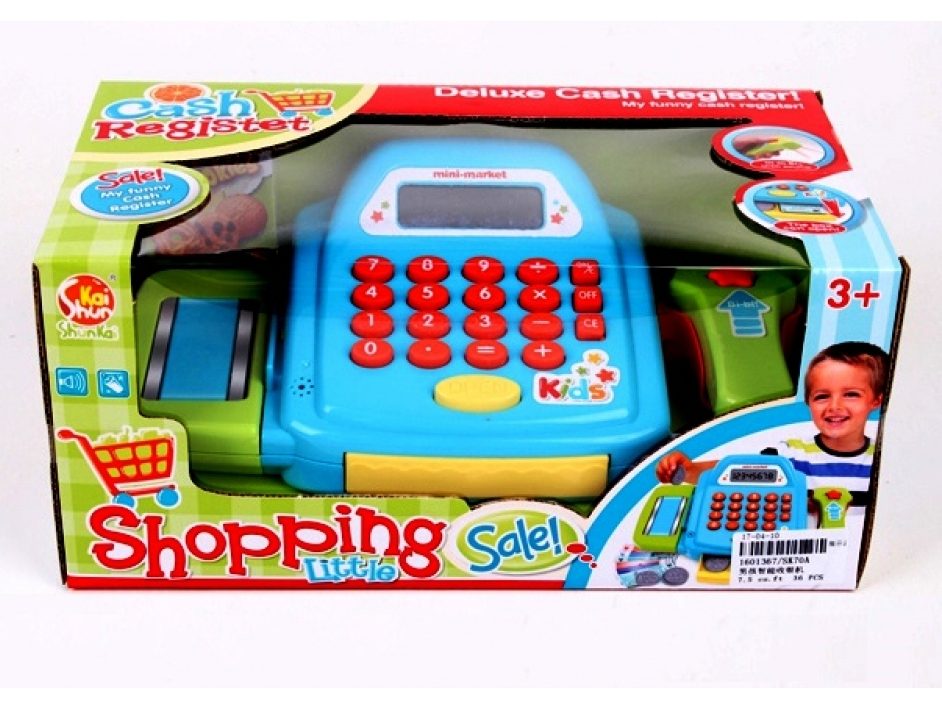 Касов апарат с банкноти, монети и баркод четец + Звук и Светлини