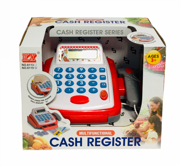 Касов апарат с баркод четец, банкноти и банкова карта, Звук и Светлини