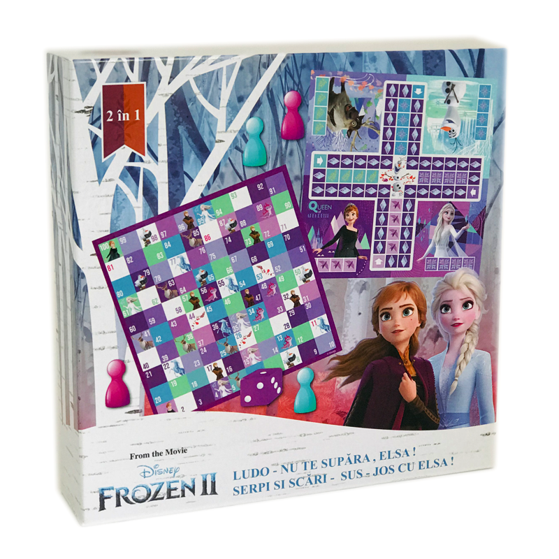 2в1 настолна игра FROZEN не се сърди човече + змии и стълби Замръзналото кралство