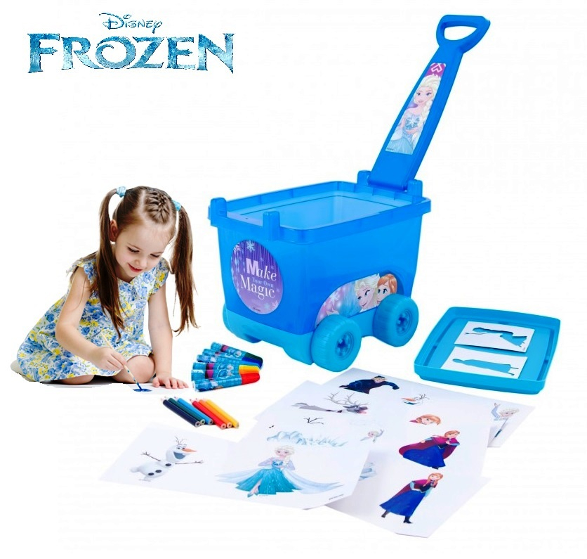 Количка FROZEN с продукти за оцветяване Замръзналото Кралство