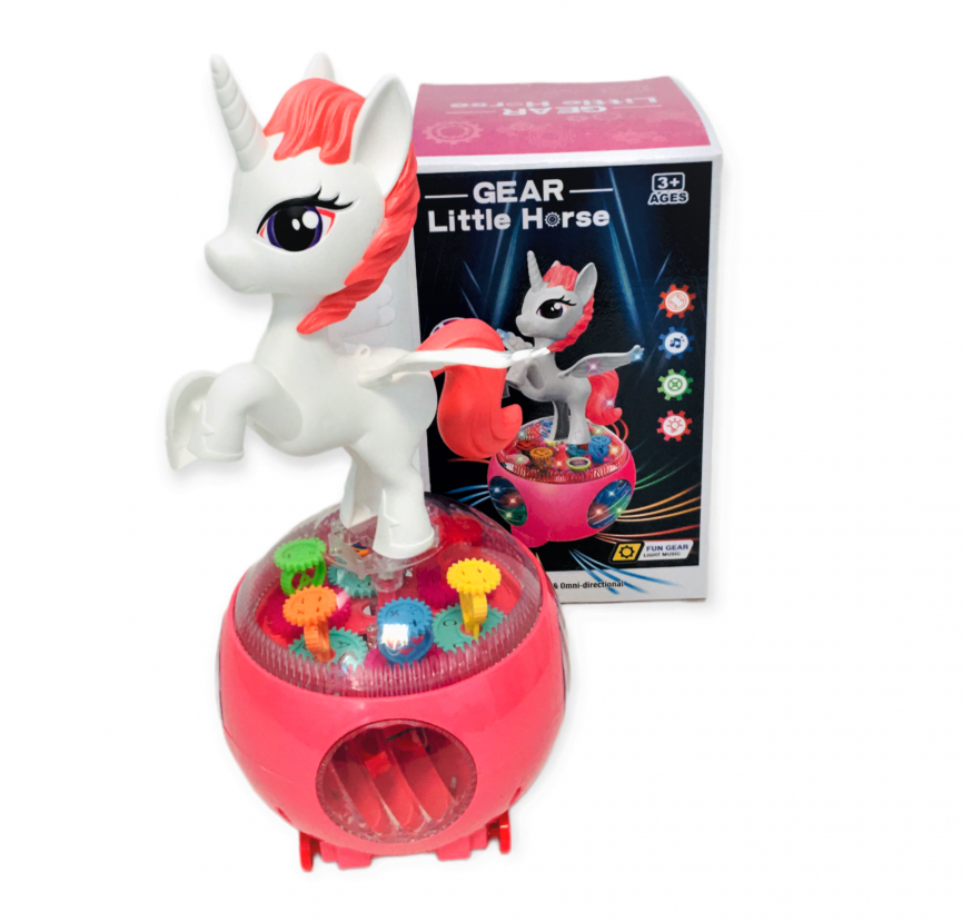 Въртящ се Еднорог с 5D Светлини и Звук