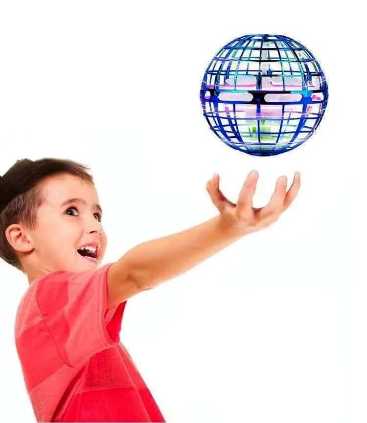 Летяща топка с радиоконтрол с USB кабел за зареждане Flynova Pro Flying Ball Boomerang Spinner Dynamic RGB Lights Double Pass