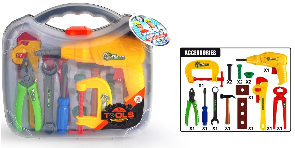 Комплект инструменти в прозрачен куфар