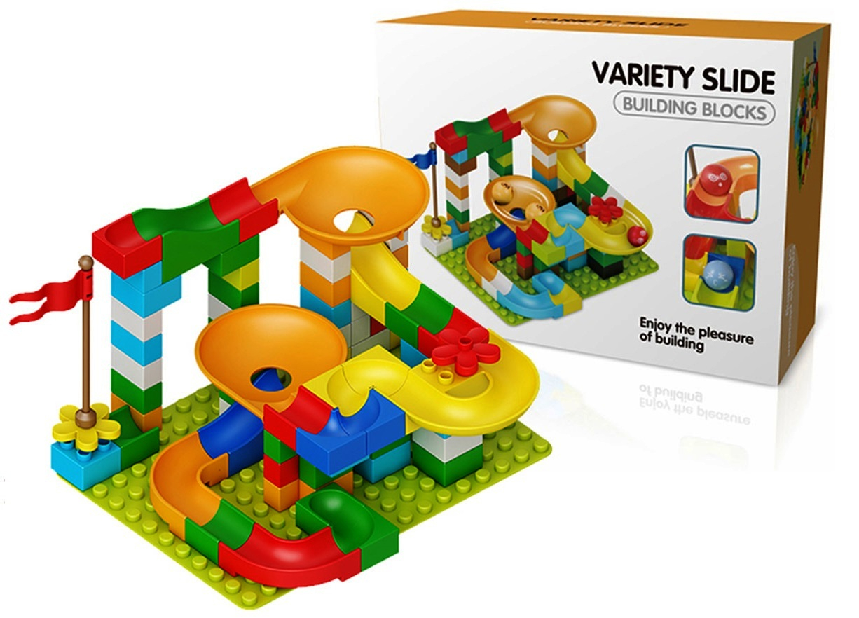 Конструктор с пързалка и топчета 89 части