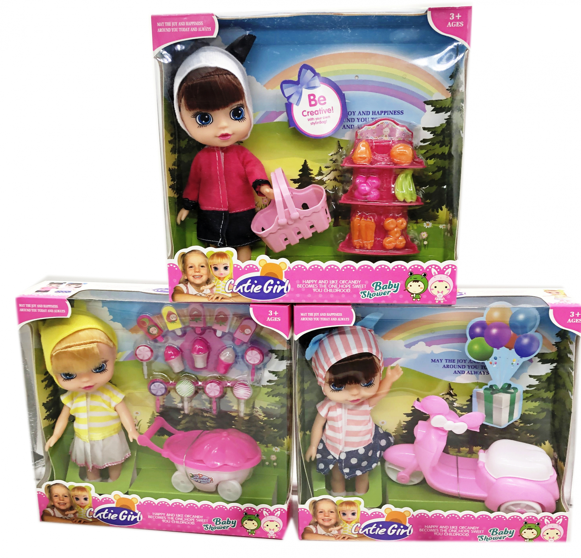 Комплект Кукла с аксесоари, три модела