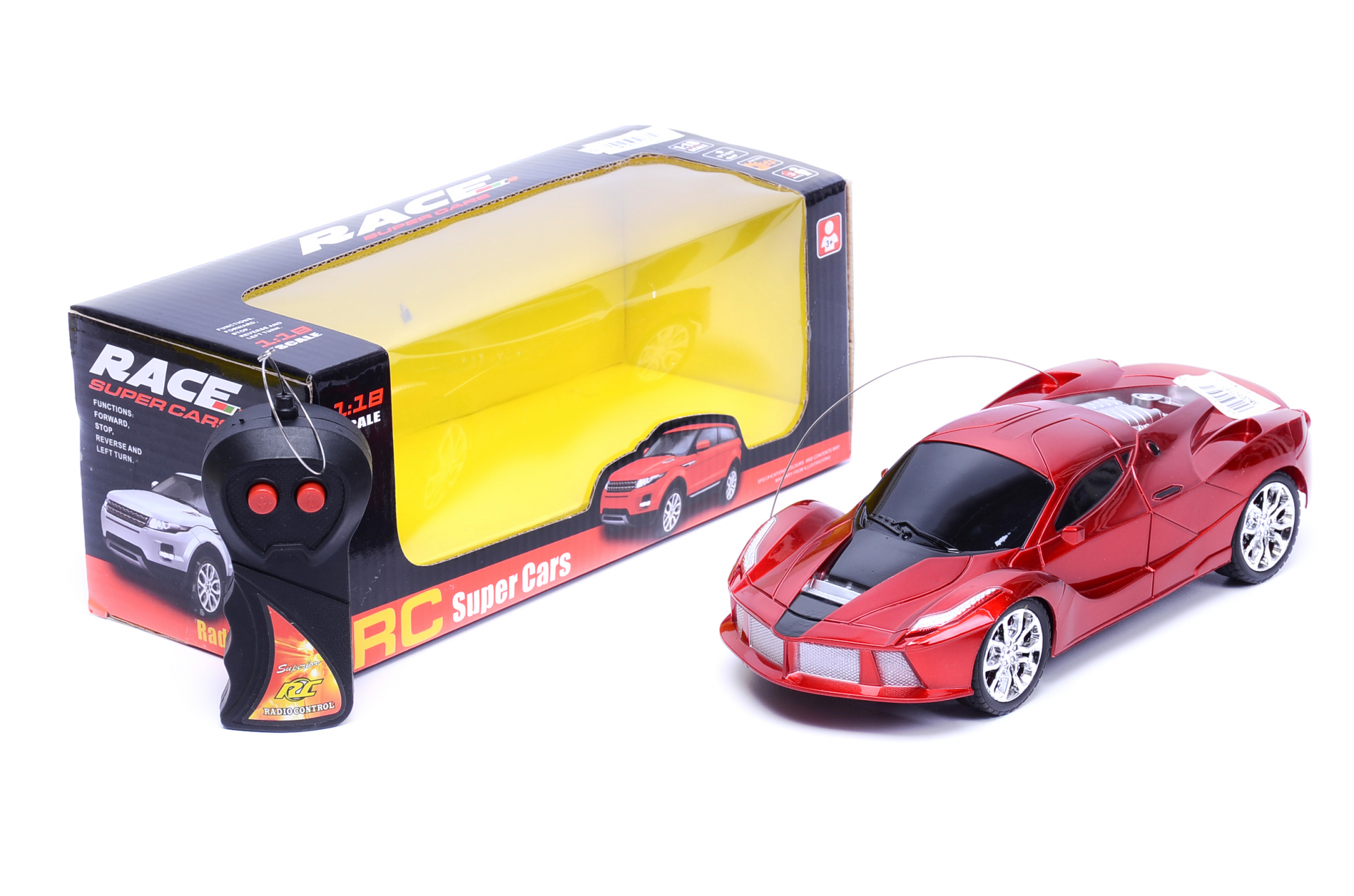 Кола с радиоконтрол в две посоки 1:18 , два цвята