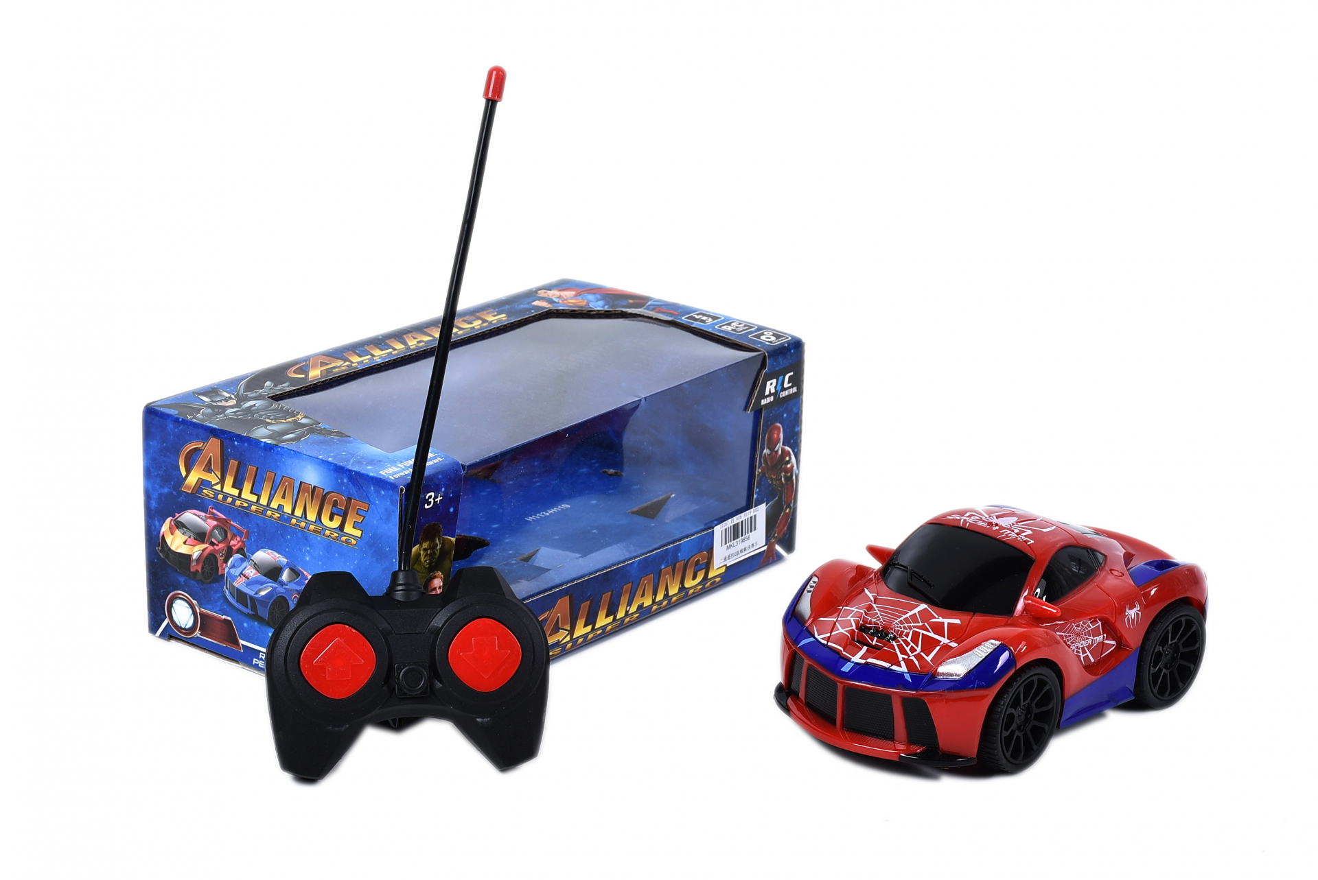 Кола с радиоконтрол в 2 посоки, Червен Супергерой