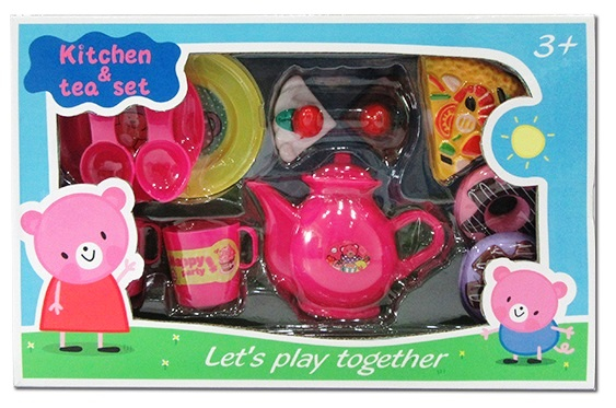 Кухненски комплект с чайник и пица, Прасенце