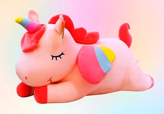 Еднорог легнал, 29см, три цвята