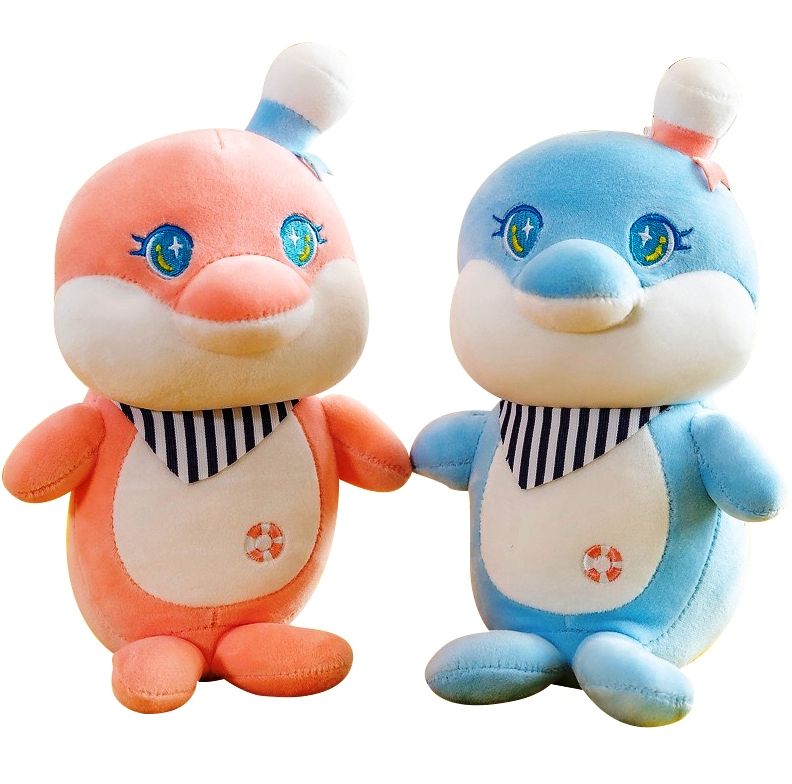 Делфин с фишу, 28см, два цвята