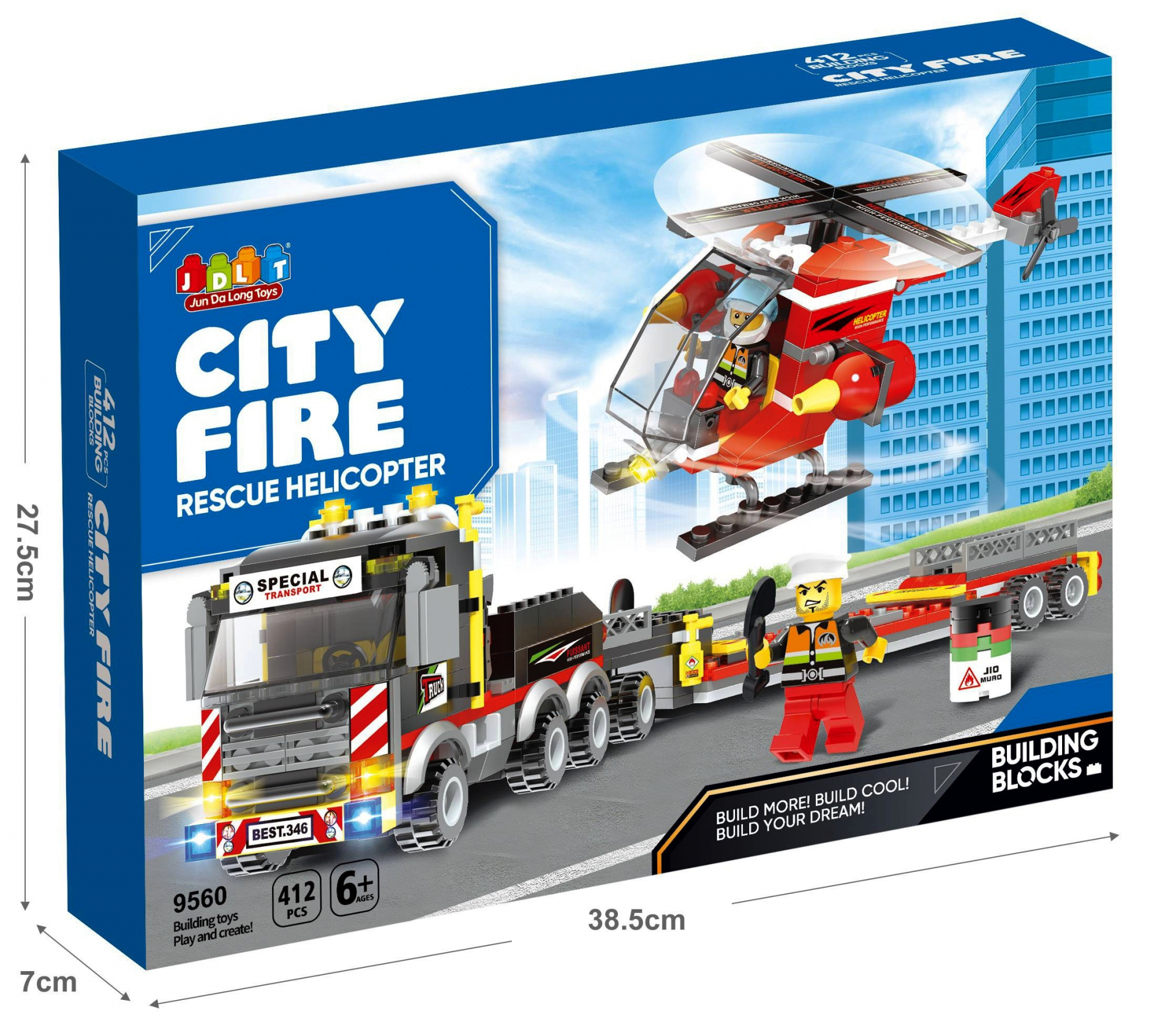 Комплект конструктор спасителен хеликоптер с пилот, 412 части