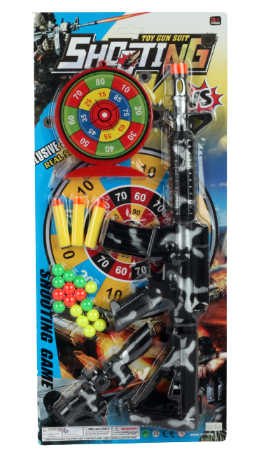 Камуфлажен Автомат с топки, стрели и мишени