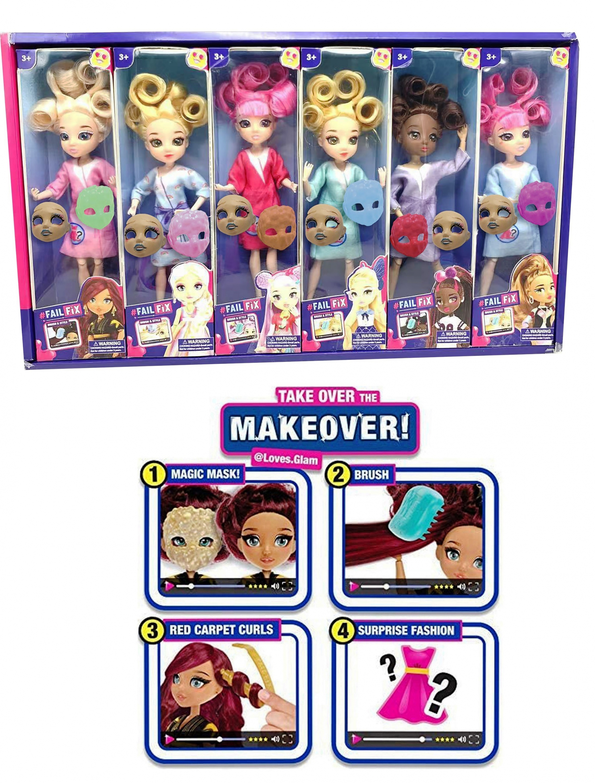 Кукла за грим и прическа с две маски