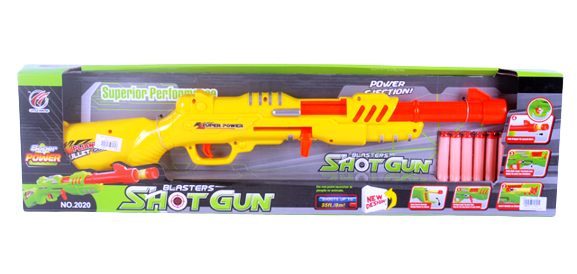 ГОЛЯМА Пушка с меки стрели, три цвята