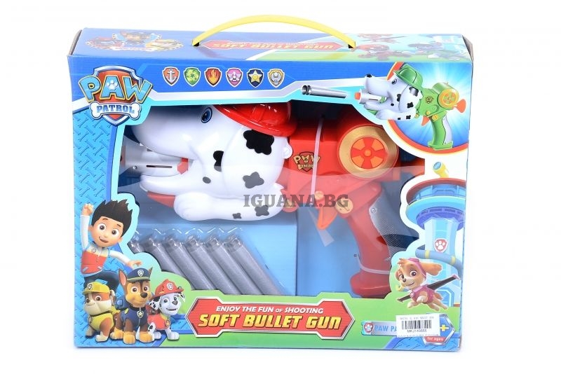 Пистолет PAW PATROL с меки стрели