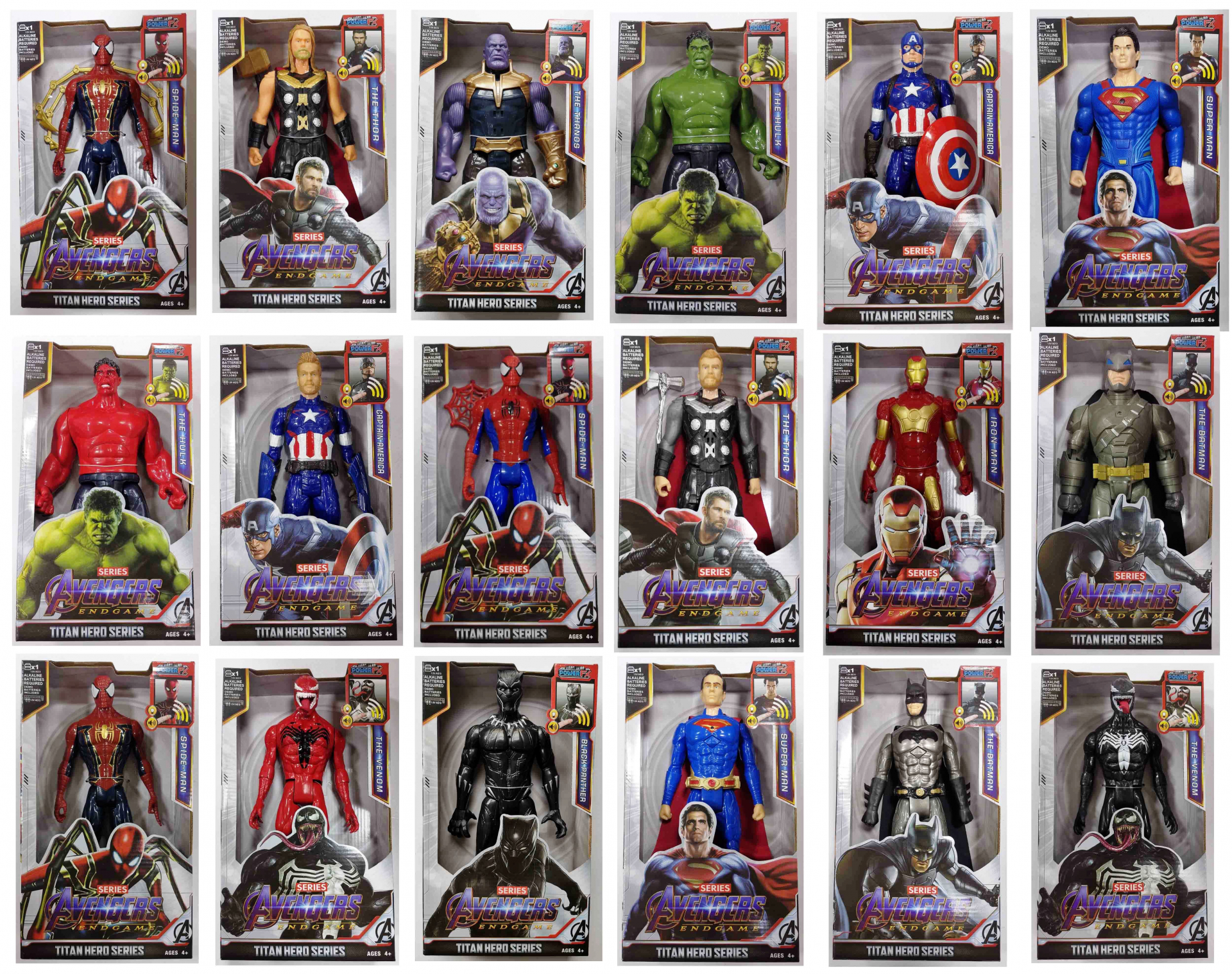 18- Вида Супергерои със ЗВУК 30 см