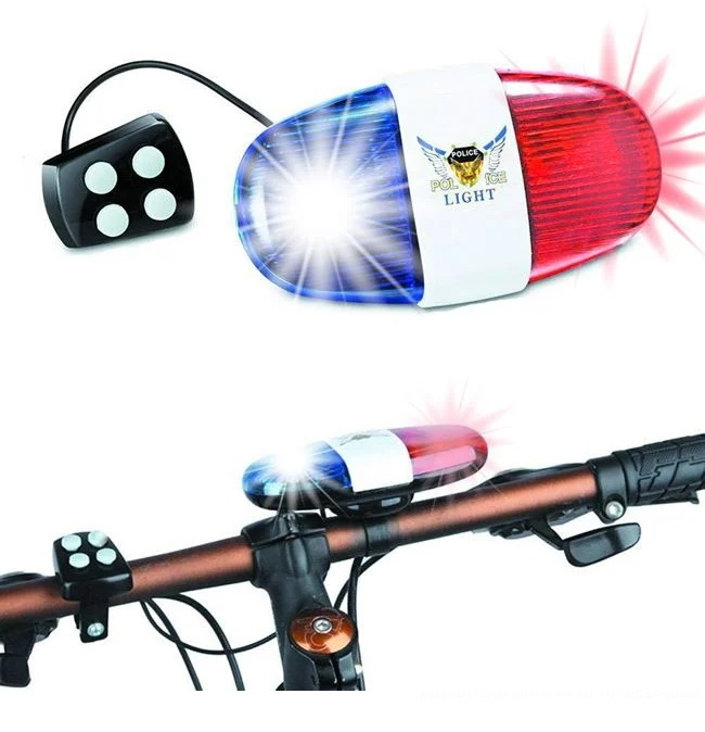 Полицейска сирена за велосипед със светлини и 4 мелодии