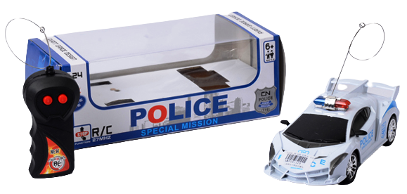 Полицейска спортна кола с радиоконтрол в 2 посоки