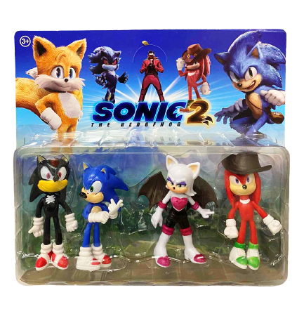 Комплект 4 фигурки Соник 2 , SONIC 2