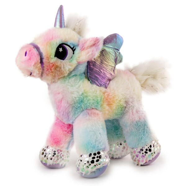 Еднорог с цветни крила, 35см