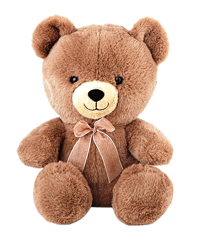 Мече с красива панделка, три цвята, 26см