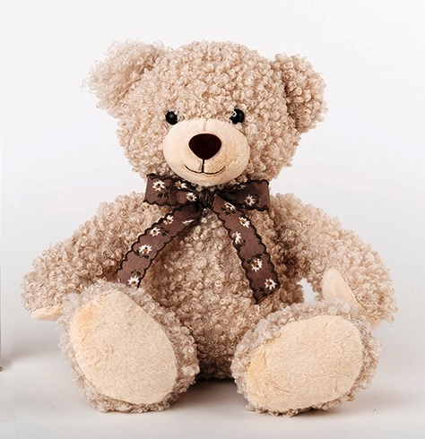 Мече къдраво с панделка, 30см