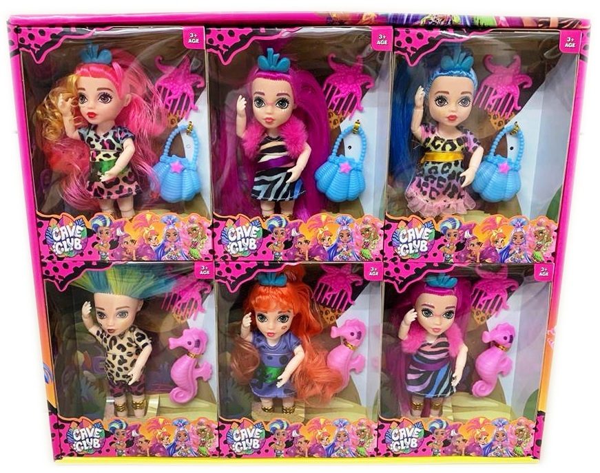 Кукла Cave Club с атрактивна визия, дрехи и аксесоари