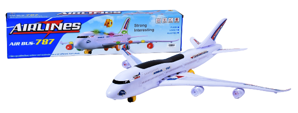 ГОЛЯМ Самолет 787 с 4D СВЕТЛИНИ и ЗВУК, Променя посоката преди препятствие