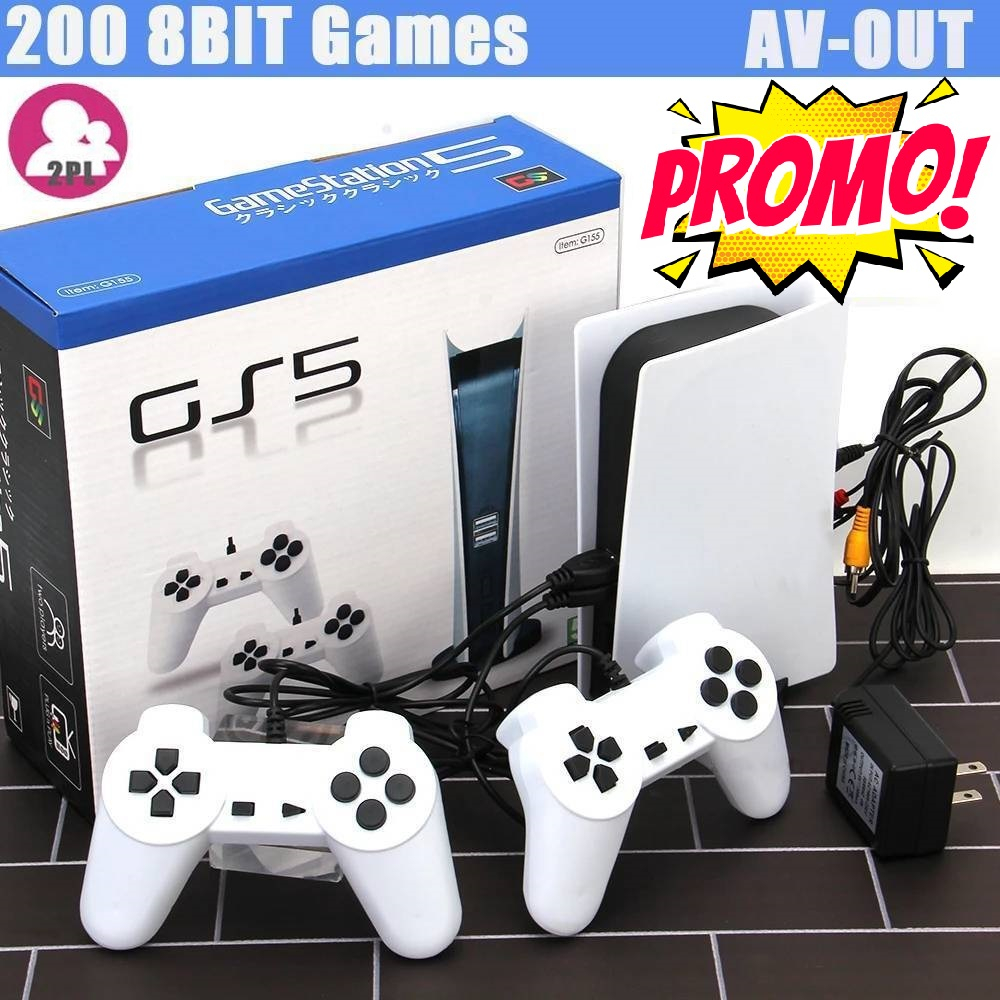 Ретро ТВ конзола с 200 вградени игри RETRO TV Game station 8BIT GS5 телевизионна игра - Iguana.bg